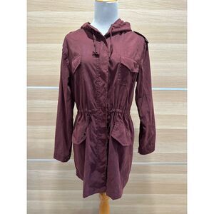 Brandy Melville Women's Maroon Hooded Jacket Size small / one size Casual Fall